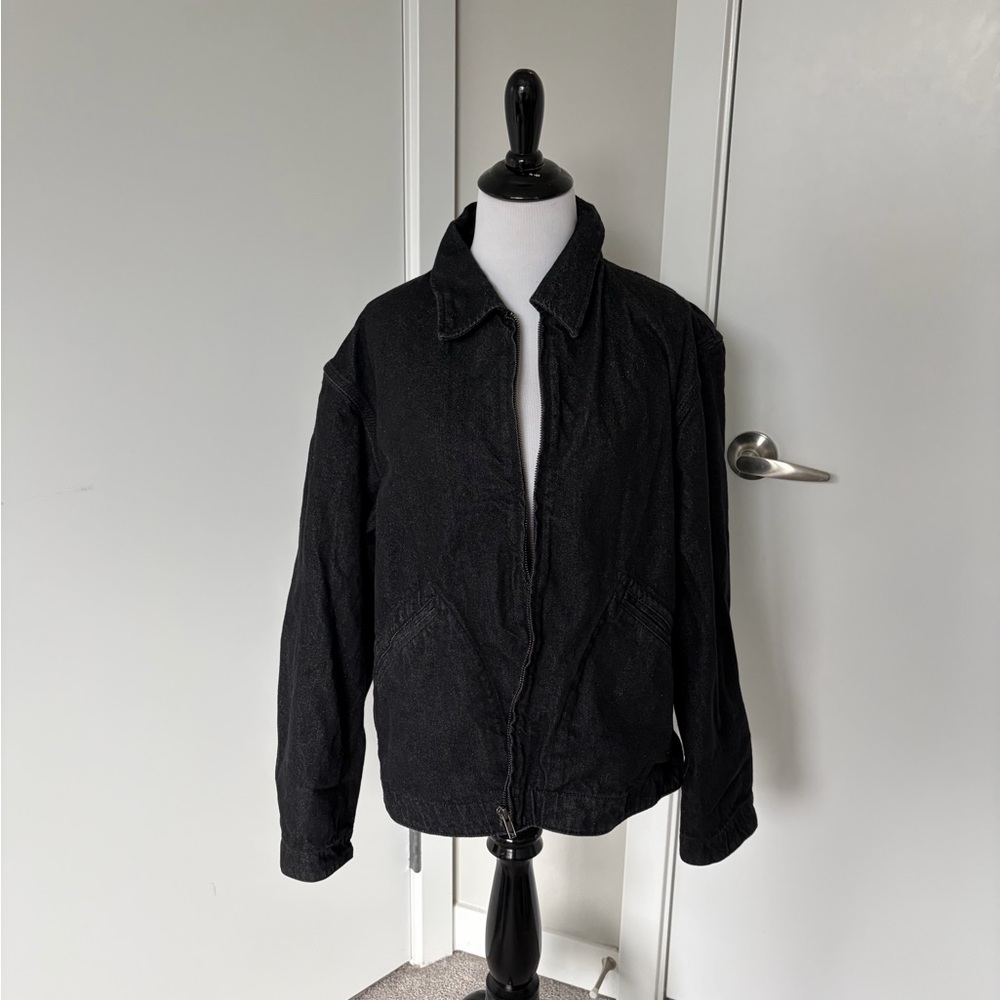 GU (Uniqlo) Black Jean Zip up Jacket